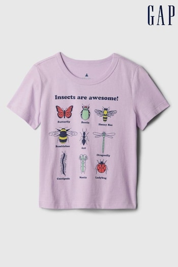 Gap Pink Graphic Crew Neck Short Sleeve T-Shirt (Newborn-5yrs) (573436) | £8