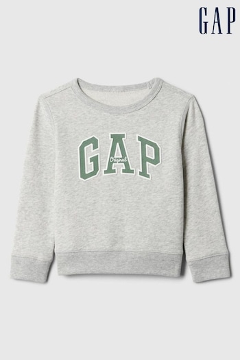 Gap Grey Baby Logo Crew Neck Sweatshirt (Newborn-5yrs) (573545) | £15