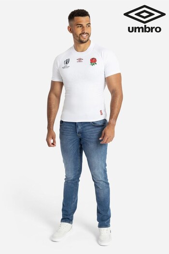 Umbro White England Pro Home World Cup Mens Rugby Shirt (573574) | £120