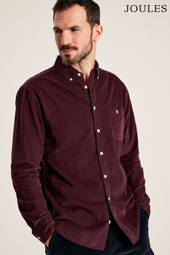 Joules Miller Wine Classic Fit Cord Shirt (573816) | £69.96