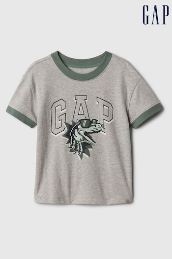 Gap Grey Graphic Short Sleeve Crew Neck T-Shirt (Newborn-5yrs) (573839) | £8