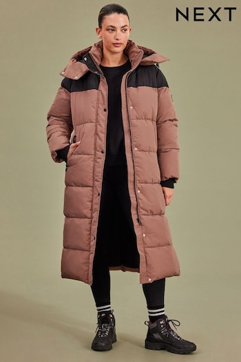 Pink Elements Longline Shower Resistant Padded Coat (573878) | £110