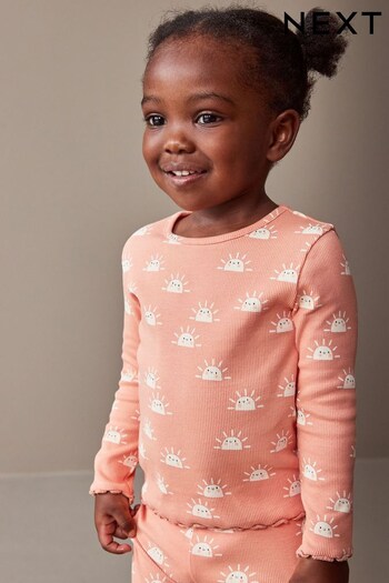 Pink Sun T-Shirt Cotton Rich Long Sleeve Rib T-Shirt (3mths-7yrs) (573951) | £5 - £7