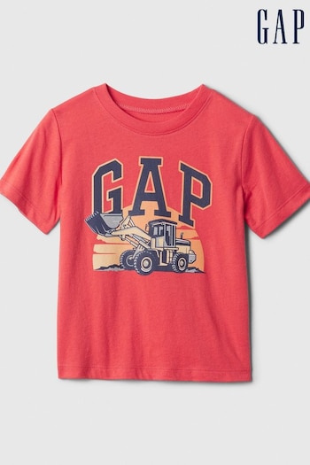 Gap Red Graphic Short Sleeve Crew Neck T-Shirt (Newborn-5yrs) (574016) | £8