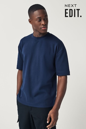 Navy Blue EDIT Oversized Fit T-Shirt (574167) | £18