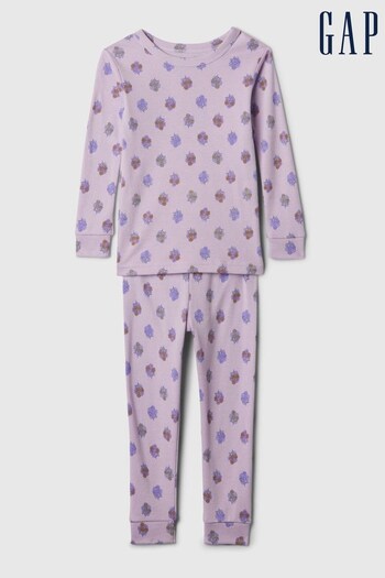 Gap Purple Organic Cotton Graphic Print Pyjama Set (12mths-5yrs) (574276) | £18