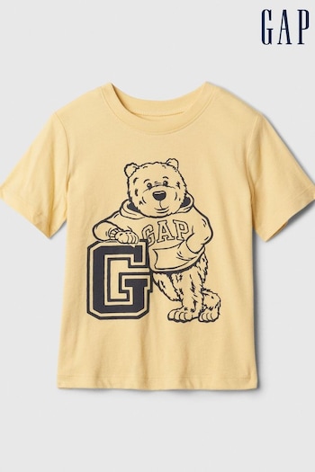 Gap Yellow Brannan Bear Graphic Short Sleeve Crew Neck T-Shirt (Newborn-5yrs) (574313) | £8