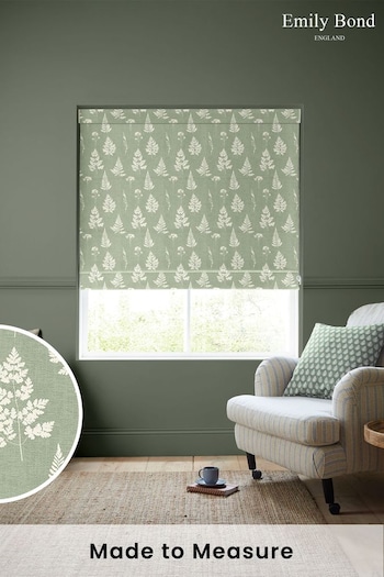 Emily Bond Sage Green Tynesfield Made to Measure Roman Blinds (574336) | £79