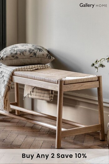 Gallery Home Natural Leroy Rope Bench (574440) | £325