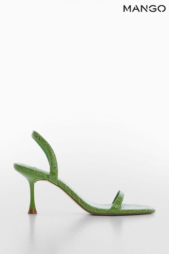 Mango Croc-Effect Heel Sandals (574489) | £36