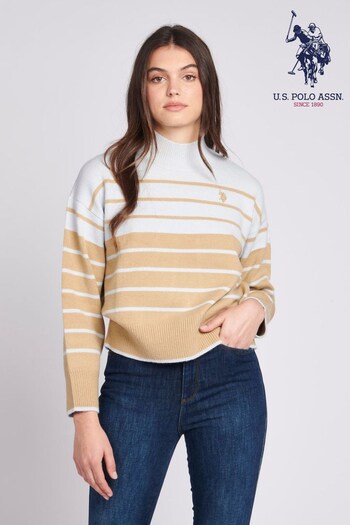 U.S. Polo Assn. Womens Colour Block Stripe Jumper (574758) | £70