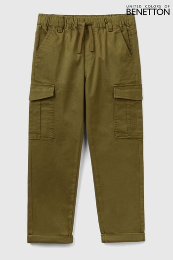 Benetton Green Drawstring Cargo Trousers (574807) | £35.95
