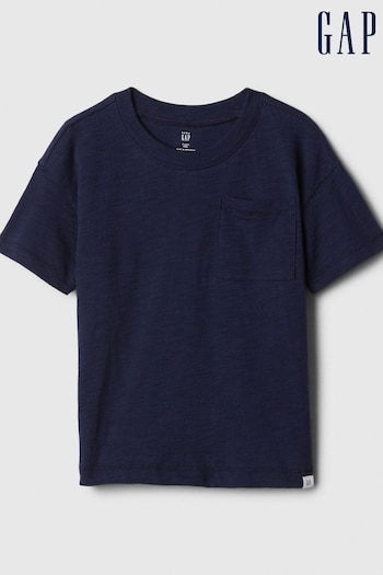 Gap Navy/Blue Pocket Short Sleeve Crew Neck T-Shirt (4-13yrs) (574811) | £6