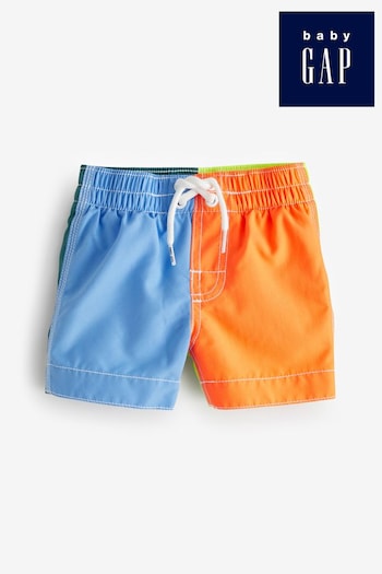 Gap Blue Colourblock Drawstring Baby Swim Shorts (6mths-5yrs) (575040) | £20