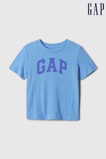 Gap Blue Logo Short Sleeve Crew Neck T-Shirt (Newborn-5yrs) (575072) | £8