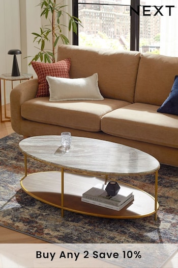 Dark Chester Marble Large Coffee Table (575213) | £425