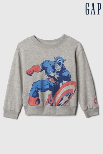 Gap Grey Marvel Graphic Sweatshirt (6mths-5yrs) (575242) | £20