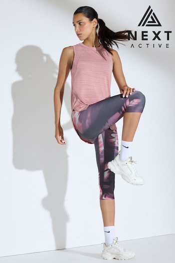 Pink Active Sports Sculpting Capri Leggings High-Waisted (575284) | £20