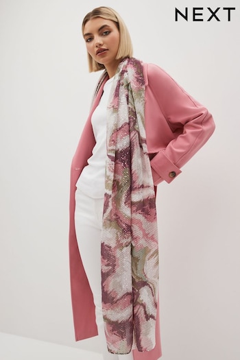Pink Marble Foil Lightweight Scarf (575481) | £14