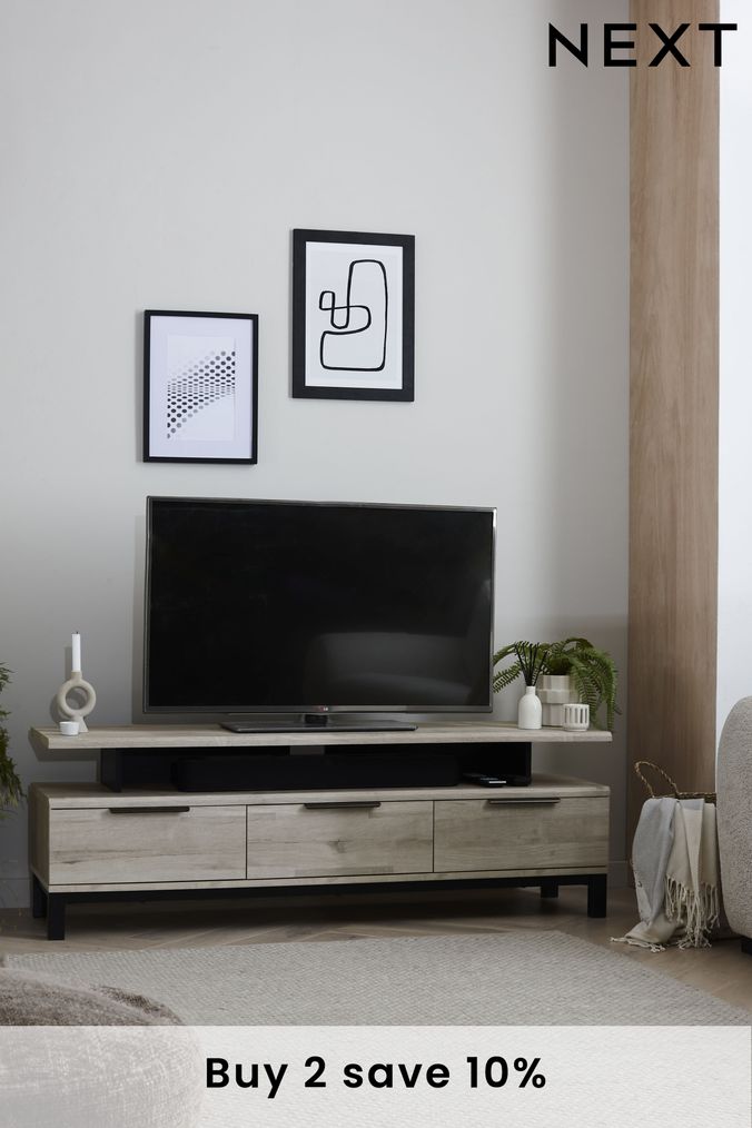 Grey tv unit for shop 65 inch tv