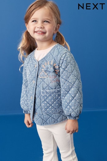 Mid Blue Denim Quilted Character Jacket (3mths-7yrs) (575791) | £20 - £24