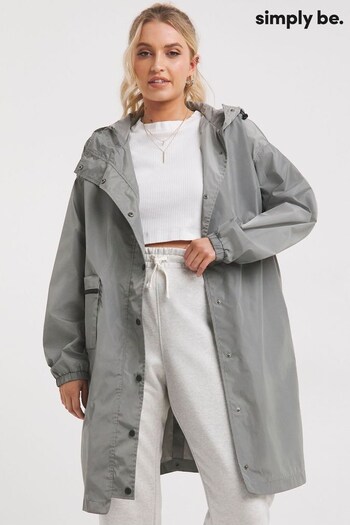 Simply Be Grey Lightweight Raincoat (576144) | £50