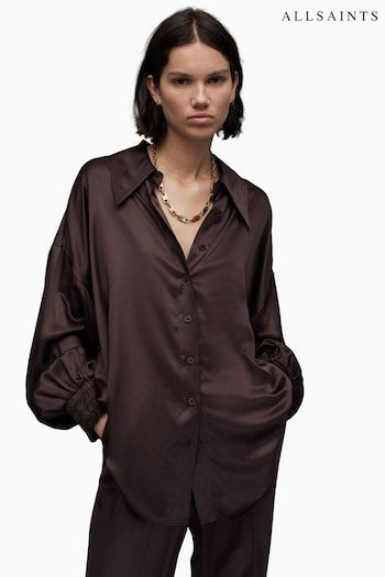 AllSaints Brown Charli Shirt (576178) | £139