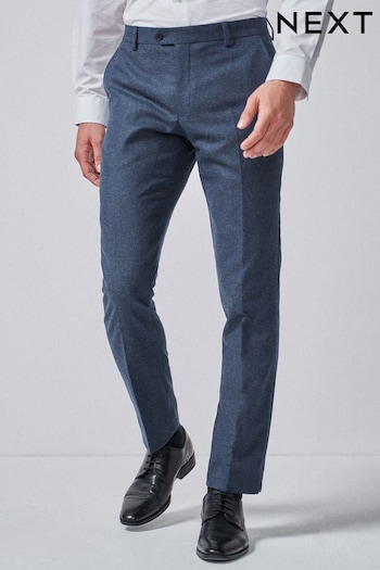 Blue Slim Wool Blend Donegal Suit: Trousers (576252) | £59