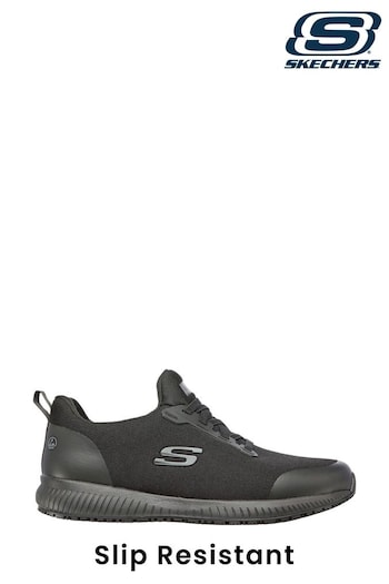 Skechers Black Squad Myton Slip Resistant Mens Trainers (576638) | £67