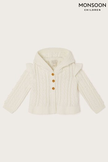 Monsoon Baby Natural Cable Knit Cardigan (576666) | £30 - £34