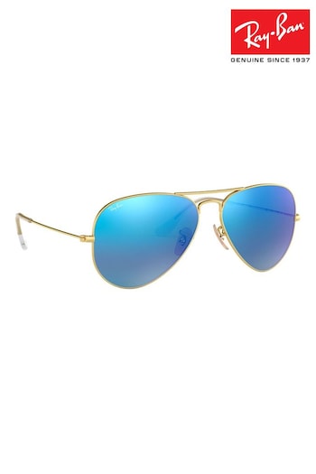 Ray-Ban Medium Aviator Sunglasses Grau (576810) | £174