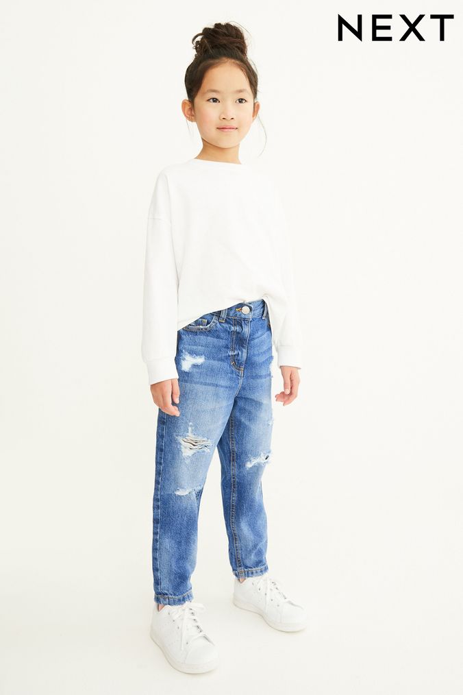 Girls Mom Jeans High Waisted Mom Jeans Next UK
