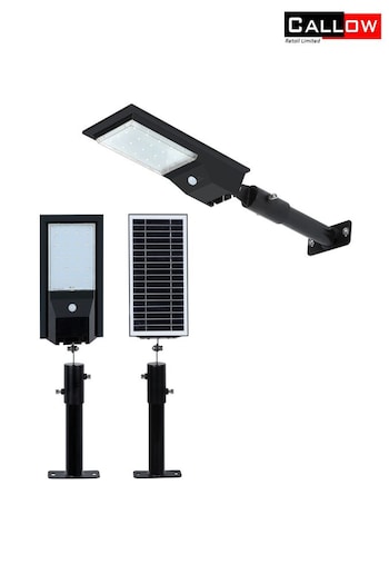 Callow Black Outdoor 9W Solar LED Wall or Post Light (577705) | £60