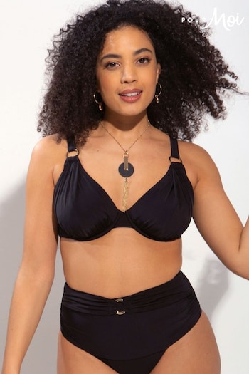 Pour Moi Black Non Padded Samoa Underwired Bikini Top (577875) | £36