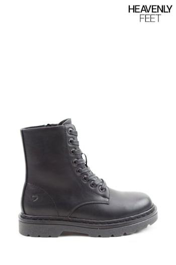 Heavenly Feet Ladies Vegan Friendly Black Mid Boots (577955) | £63