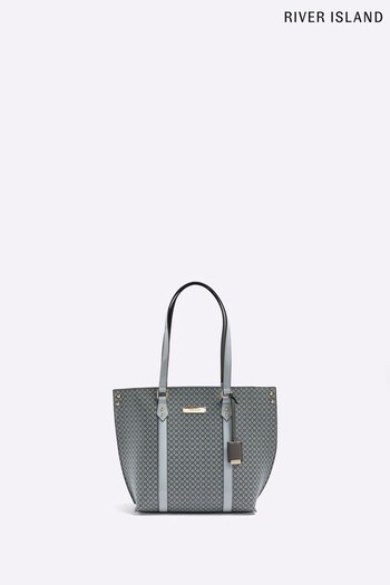River Island, Bags, Monogram Bag In Grey River Island Very Spacious And  Fancy