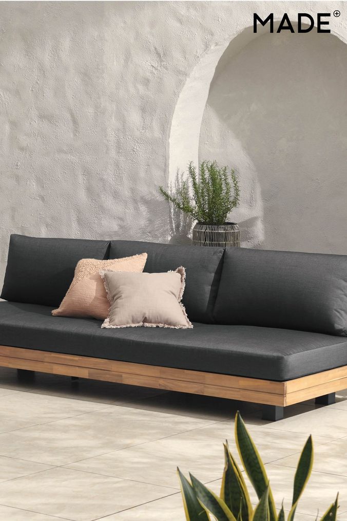 MADE.COM Grey Avarna Garden 3 Seater Sofa (578503) | £1,249