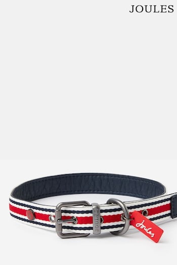 Joules Blue Striped Adjustable Dog Collar (578869) | £14 - £16