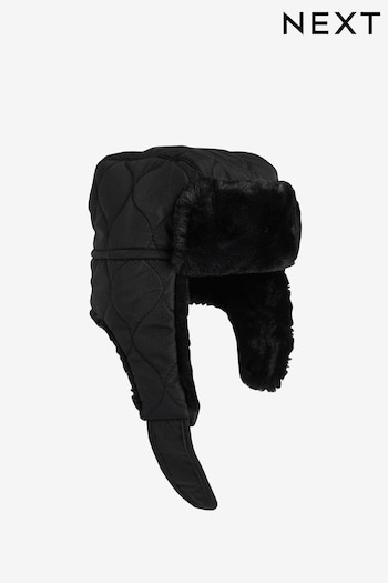 Black Quilted Trapper Hat (3mths-16yrs) (578938) | £10 - £13
