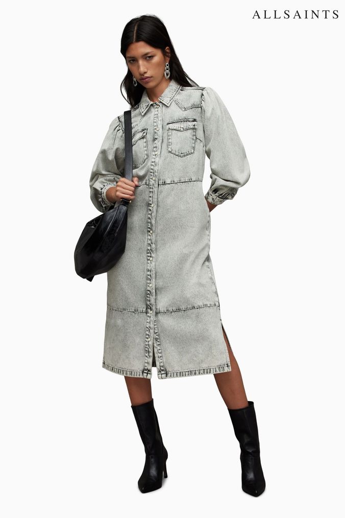 All saints denim dress discount