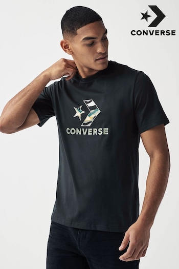 Converse Pleasures Black Winter Star Chevron T-Shirt (579186) | £28