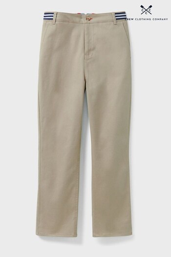 Crew Clothing Company Grey Slim Chino heart-motif Trousers (579484) | £24 - £28