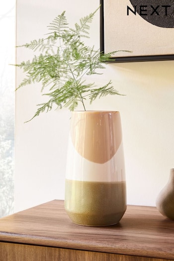 Green Reactive Glaze Ceramic Flower Vase (579490) | £22
