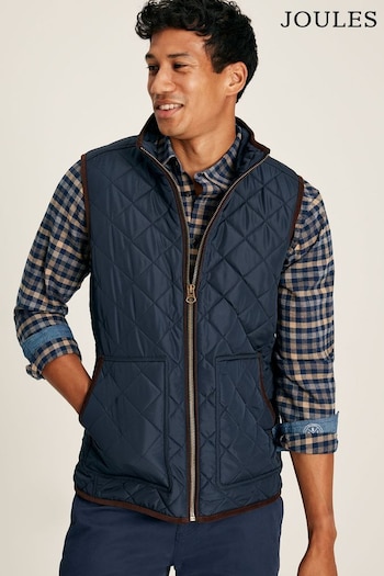 Joules Maynard Navy Diamond Quilted Gilet (579709) | £69.95