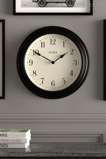 Jones Clocks Black A Classic Wall Clock (579815) | £45