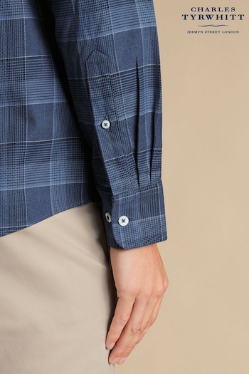 Charles Tyrwhitt Blue Multi Check Non-iron Twill Slim Fit Shirt (579961) | £65