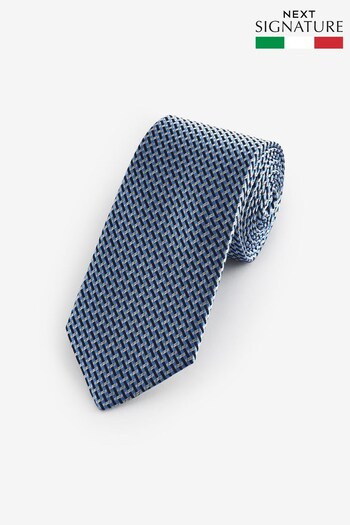 Navy Blue Signature Made In Italy Tie (579962) | £30