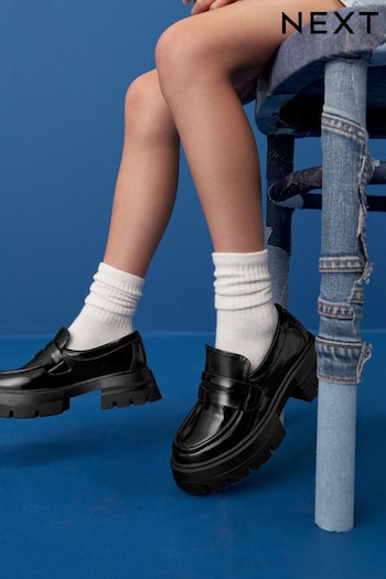 Black Patent Chunky School Shoes (580153) | £32 - £39