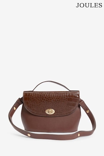 Joules Claire Brown Faux Leather Croc Effect Cross Body Bag (580353) | £39.95