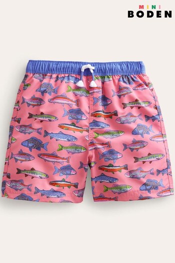 Boden Red Tropical Animal Swim Shorts (580500) | £19 - £21